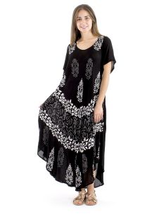 Robe viscose crêpe manches courtes 120cm 2