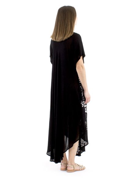 Robe viscose crêpe manches courtes 120cm