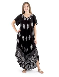 Robe viscose crêpe manches courtes 120cm 2