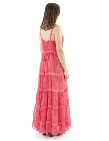 Robe longue coton doublée bretelles surteint