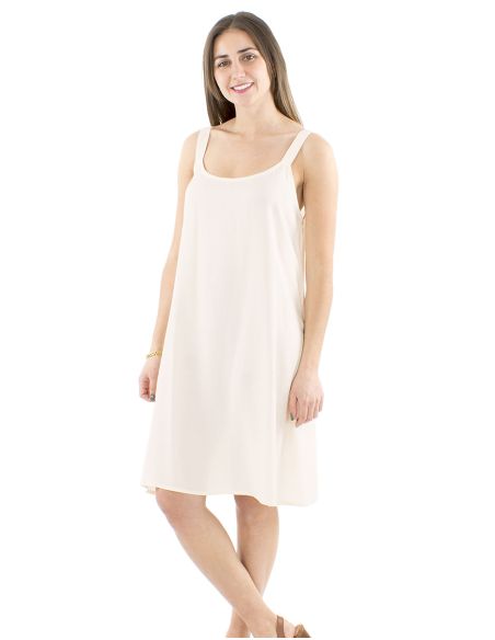 Robe viscose unie larges bretelles
