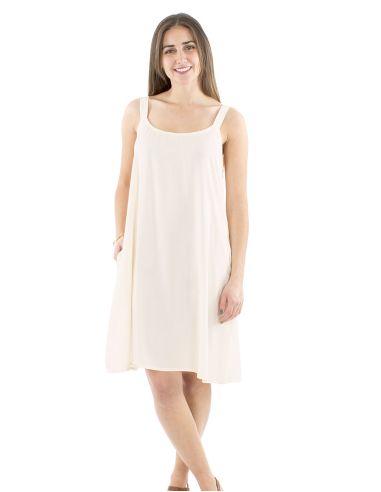 Robe viscose unie larges bretelles