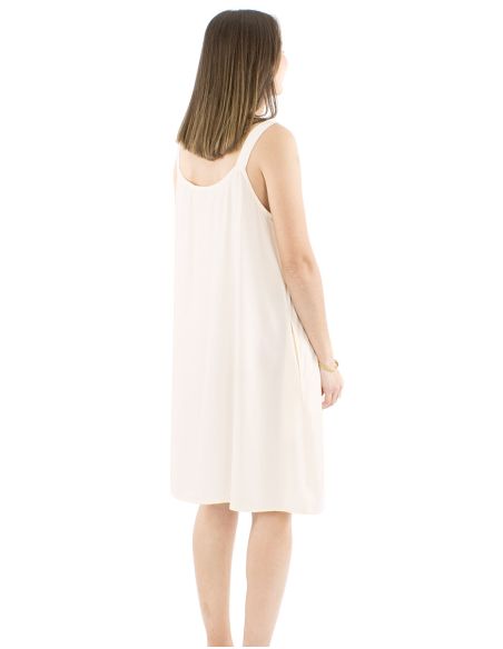 Robe viscose unie larges bretelles