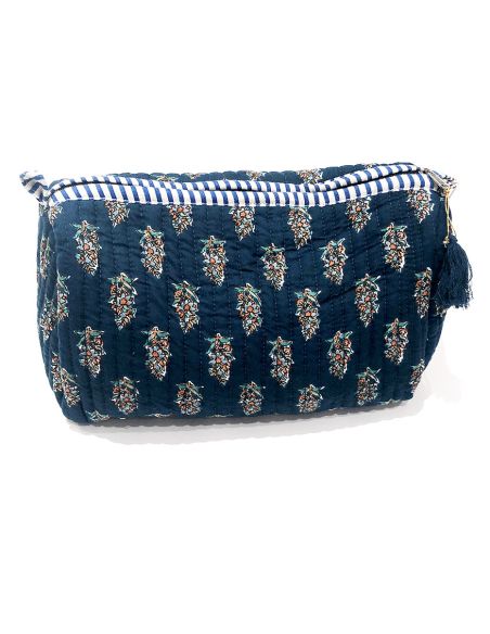 Trousse coton matelassée polyester grande