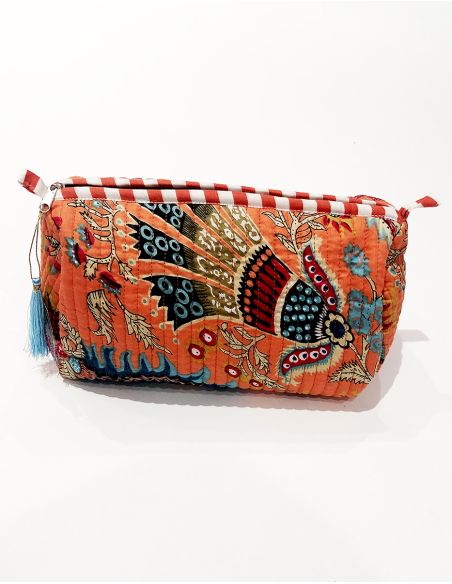 Trousse coton matelassée polyester grande