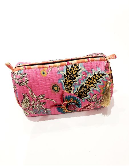 Trousse coton matelassée polyester grande