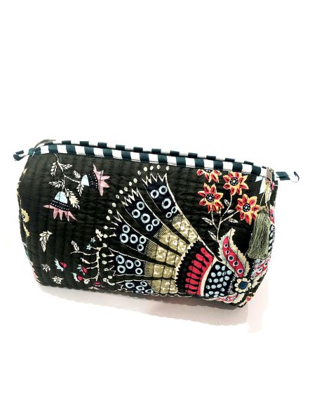 Trousse coton matelassée polyester grande