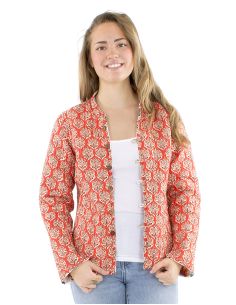 Veste coton réversible 2 imprimés manches longues 2