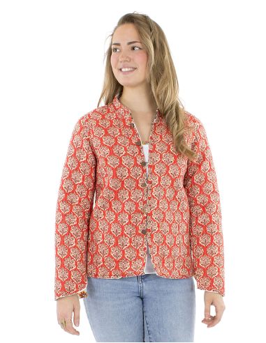 Veste coton réversible 2 imprimés manches longues