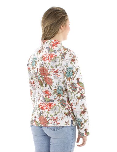 Veste coton réversible 2 imprimés manches longues