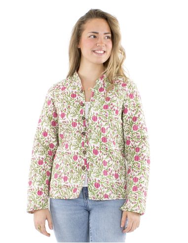 Veste coton réversible 2 imprimés manches longues