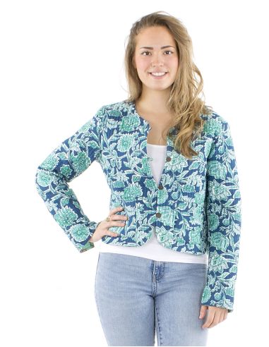 Veste coton réversible mini 2 imprimés manches longues