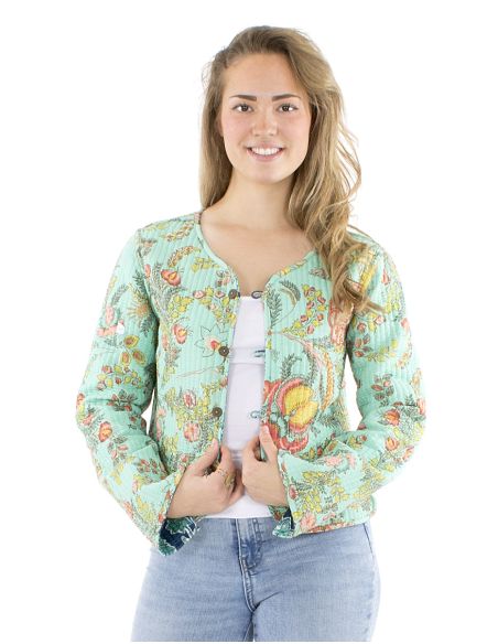 Veste coton réversible mini 2 imprimés manches longues