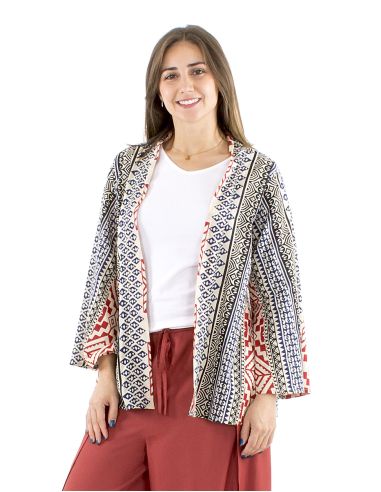 Veste coton fine ouverte block