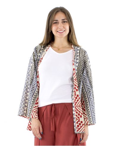 Veste coton fine ouverte block