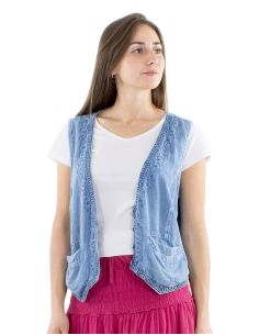 Gilet viscose SW boutonné