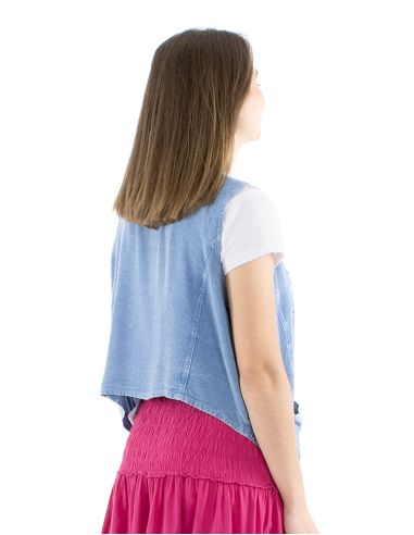 Gilet viscose SW boutonné