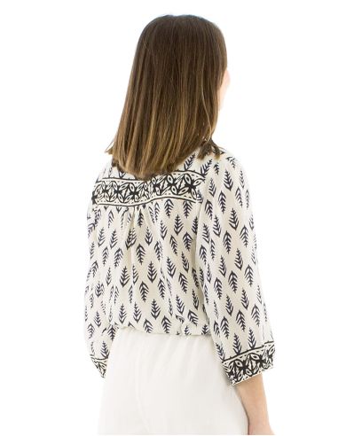 Chemisier voile de coton manches 3/4Block