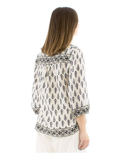 Chemisier voile de coton manches 3/4Block