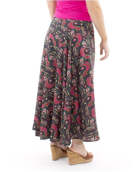 Jupe longue polyester sari portefeuille