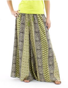 Pantalon coton block rayures patte def imprimé 3009 2