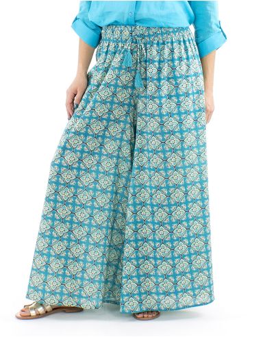 Pantalon coton block patte def imprimé 3012