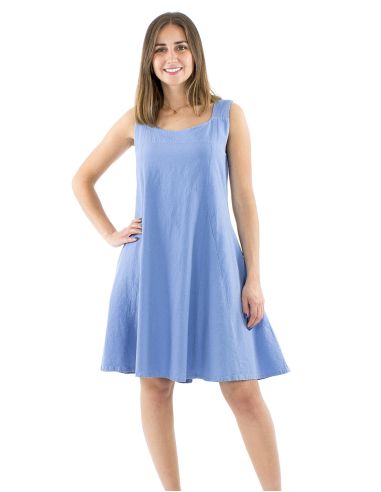 Robe coton uni larges bretelles sw