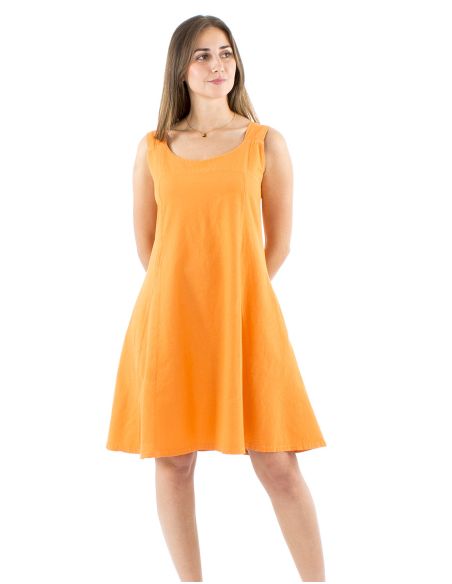 Robe coton uni larges bretelles sw