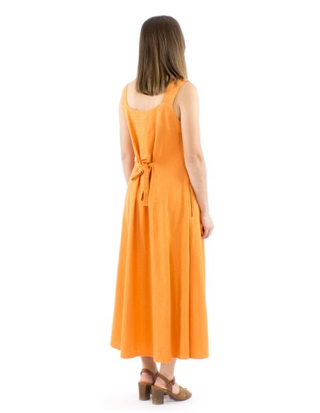 Robe coton uni longue larges bretelles sw