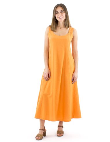 Robe coton uni longue larges bretelles sw