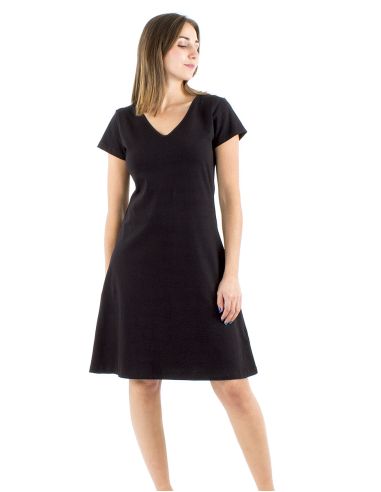Robe maille 95% coton 5% élasthanne manches courtes