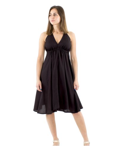 Mini robe viscose bustier dos nu unie lien dos modèle Bali