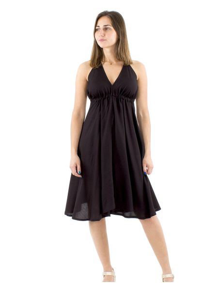 Mini robe viscose bustier dos nu unie lien dos modèle Bali