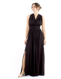 Robe viscose longue nouée dos 2