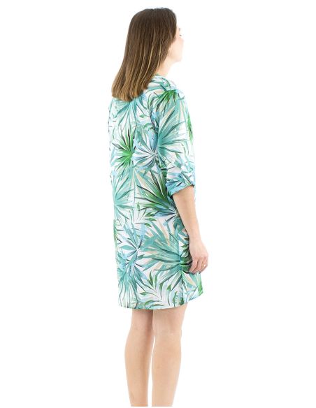 Robe tunique voile coton imprimé Palma