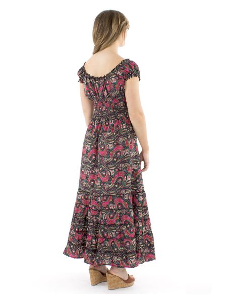 Robe polyester longue sari élastique