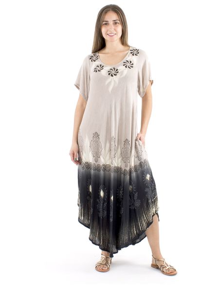 Robe viscose crêpe manches courtes SW 120cm