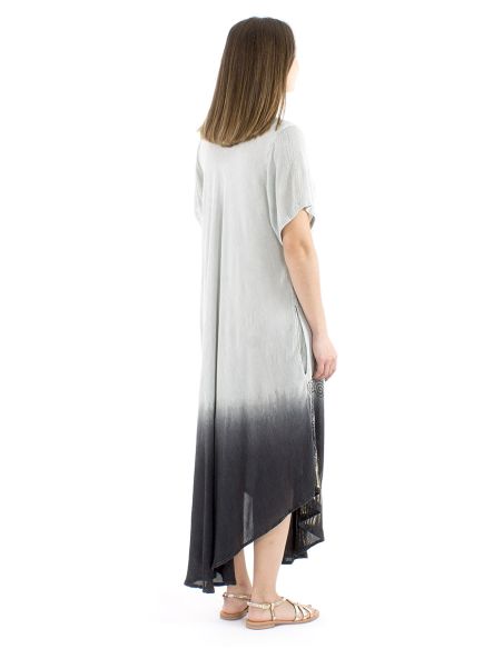 Robe viscose crêpe manches courtes SW 120cm