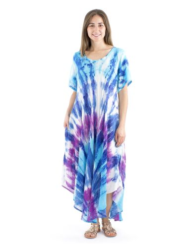 Robe viscose crêpe manches courtes SW 120cm