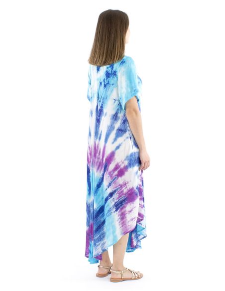 Robe viscose crêpe manches courtes SW 120cm