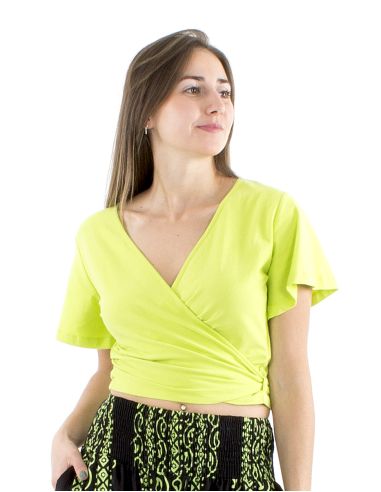 Tee shirt 95% coton 5% élasthanne uni manches courtes