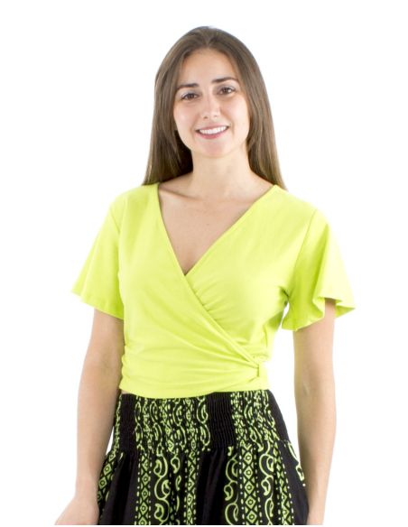 Tee shirt 95% coton 5% élasthanne uni manches courtes