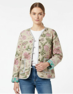 Veste coton légère réversible matelassée polyester 2