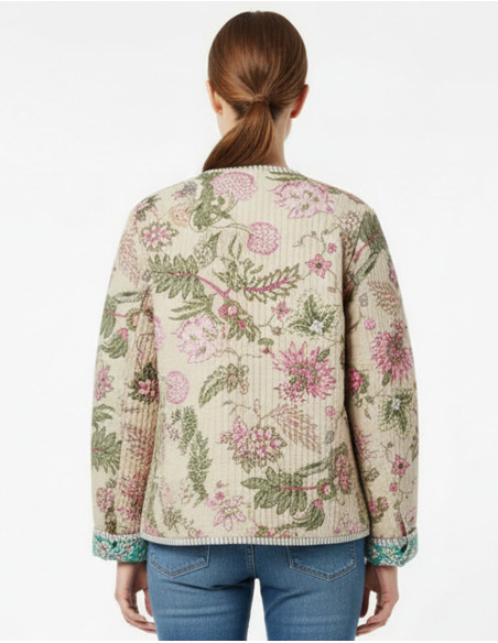 Veste coton légère réversible matelassée polyester