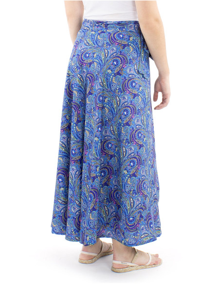 Jupe longue polyester sari portefeuille