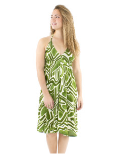 Mini robe viscose dos nu imprimé Graffiti 2