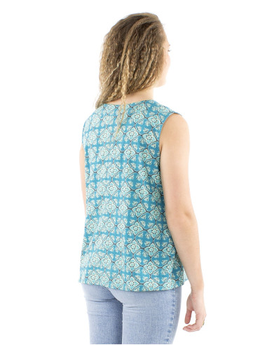 Débardeur coton Block imprimé 3012