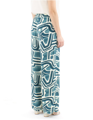 Pantalon viscose large ceinture élastique...