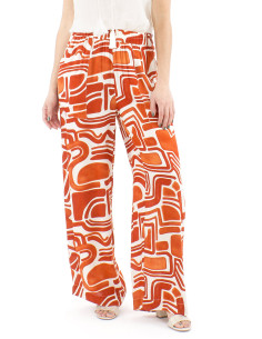 Pantalon viscose large ceinture élastique imprimé graffiti 2