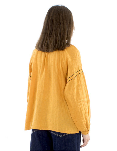 Chemisier gaze coton doublé